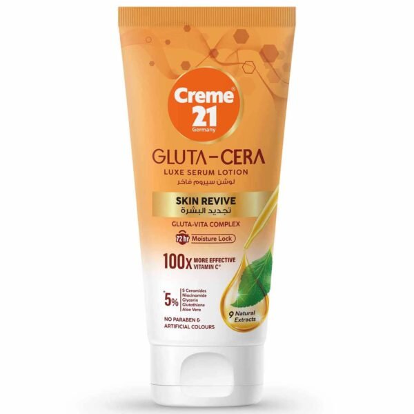Creme-21-Gluta-Cera-Luxe-Serum-Lotion-Skin-Revive-200ml Creme 21 Gluta-Cera Luxe Serum Lotion, Skin Revive, 200ml – Wholesale & Export UAE