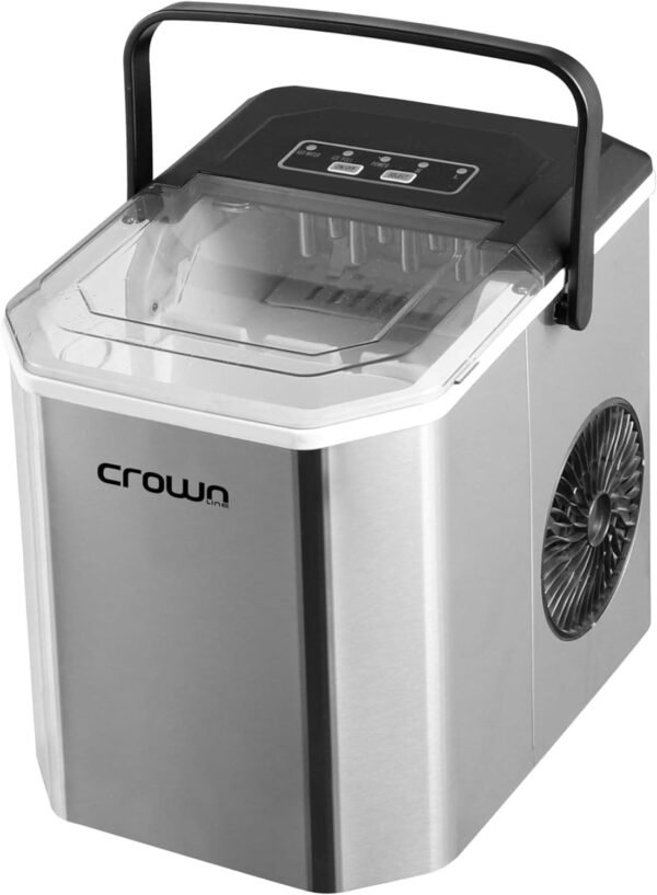Crownline IM-411 Portable Ice Maker, 12kg/24Hrs, 9-Bullet Ice/6 mins. with Carry Handle – Wholesale & Export UAE