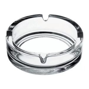 Deli Glass Elegant Heavy Duty Crystal Clear Glass Ashtray- 10.5X3.5Cm – Wholesale & Export UAE