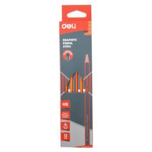 Deli Graphite Pencil Hb With Erser 12Pcs – Wholesale & Export UAE