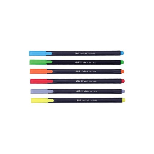 Deli Linkus Fine Liner Pen Multicolour 1.5mm 6 PCS – Wholesale & Export UAE
