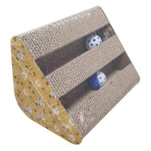 Delight Cat Scratch Board with 2 Balls 28x18x24cm – Wholesale & Export UAE
