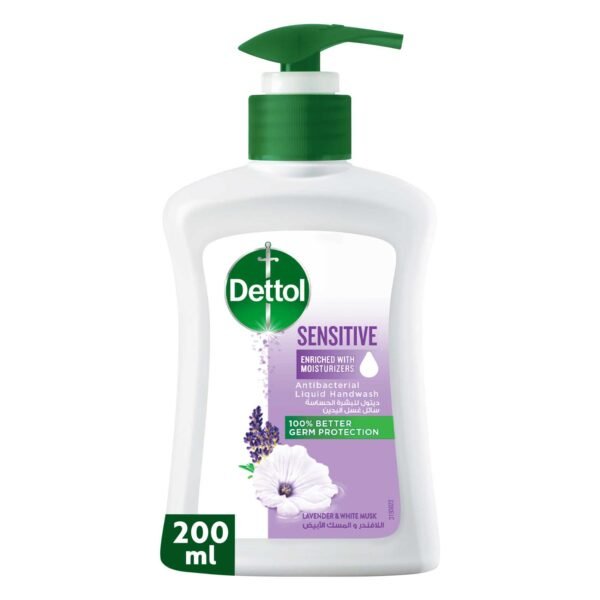 Dettol Sensitive Liquid Handwash Pump, Lavender & White Musk Scent, 200ml – Wholesale & Export UAE