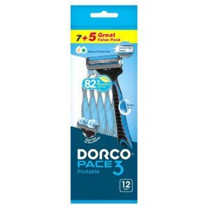 Dorco-Pace-3-Razor-Handle-with-12-Cartridges-1 Dorco Pace 3 Razor Handle with 12 Cartridges – Wholesale & Export UAE
