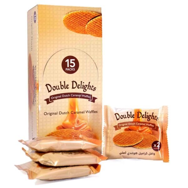Double-Delights-Original-Dutch-Caramel-Waffles-Duo-Pack-80g-1 Double Delights Original Dutch Caramel Waffles, Duo Pack, 80g – Wholesale & Export UAE
