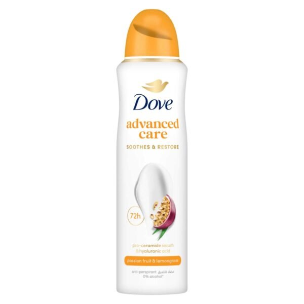 Dove-Antiperspirant-Spray-Passion-Fruit-and-Lemongrass-150ml Dove Antiperspirant Spray, Passion Fruit and Lemongrass, 150ml – Wholesale & Export UAE