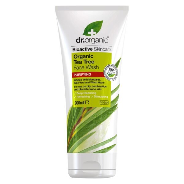 Dr-Organic-Tea-Tree-Face-Wash-200ml-5 Dr Organic Tea Tree Face Wash, 200ml – Wholesale & Export UAE