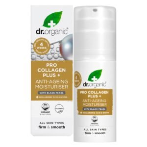 Dr. Organic Pro Collagen Plus Moisturiser Cream with Black Pearl, 50ml – Wholesale & Export UAE