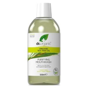 Dr.Organic Organic Tea Tree Oil Purifying Mouthwash Zesty Mint Fresh 500ml – Wholesale & Export UAE