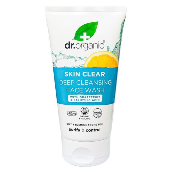 Dr.Organic Skin Clear Deep Cleansing Face Wash With Grapefruit And Salicylic Acid 125ml – Wholesale & Export UAE