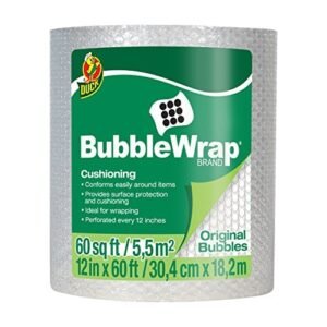 Duck Brand Bubble Wrap Roll, Original Bubble Cushioning, 12" x 60', Perforated Every 12" (1061835), Clear – Wholesale & Export UAE