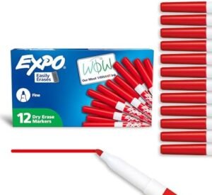 EXPO 86002 Sanford EXPO Low Odor Dry Erase Marker, Fine Point, Red, Box of 12 – Wholesale & Export UAE