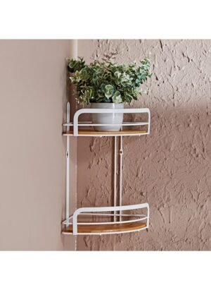 Eco 2-Tier Bamboo Corner Rack 21 x 34 x 21 cm – Wholesale & Export UAE