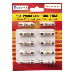 Electra Porcelain Tube Fuse 13A Silver 10 PCS – Wholesale & Export UAE