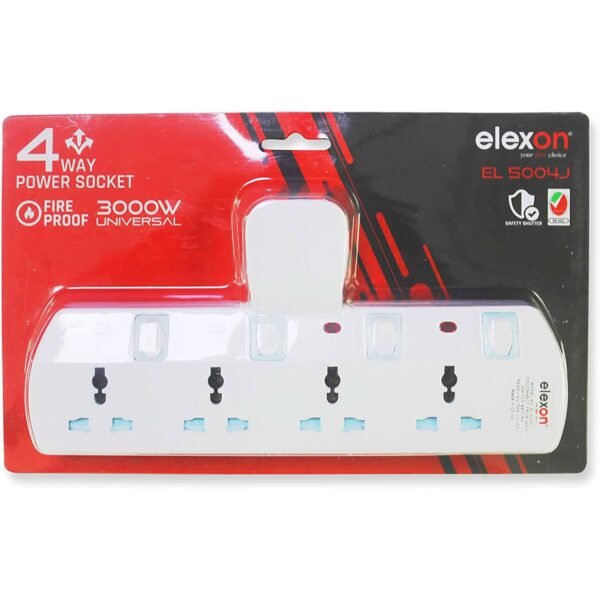Elexon Power Socket 4 Way White – Wholesale & Export UAE