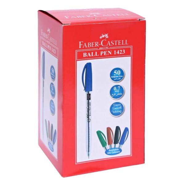 Faber-Castell Ballpoint Pen 1423 Blue 0.7mm 50 PCS – Wholesale & Export UAE