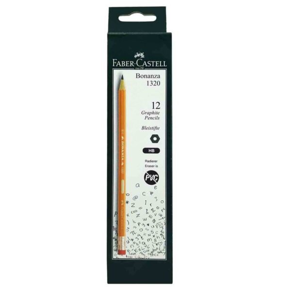 Faber-Castell Bonanza Graphite Pencil HB with Eraser Tip, 12 PCS – Wholesale & Export UAE