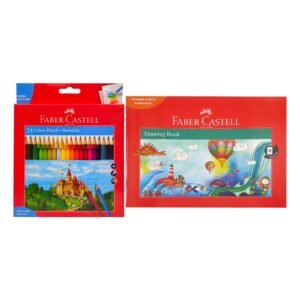 Faber-Castell Colour Pencil, 24 PCS with Drawing Book – Wholesale & Export UAE