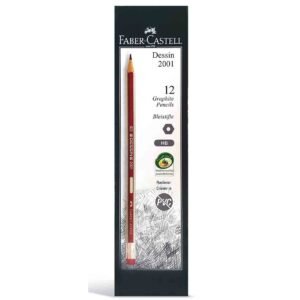 Faber-Castell Dessin Graphite Pencil HB with Eraser Tip, 12 PCS – Wholesale & Export UAE