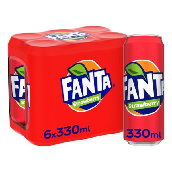 Fanta Strawberry Carbonated Soft Drink Can, 330ml Pack of 6 – Wholesale & Export UAE