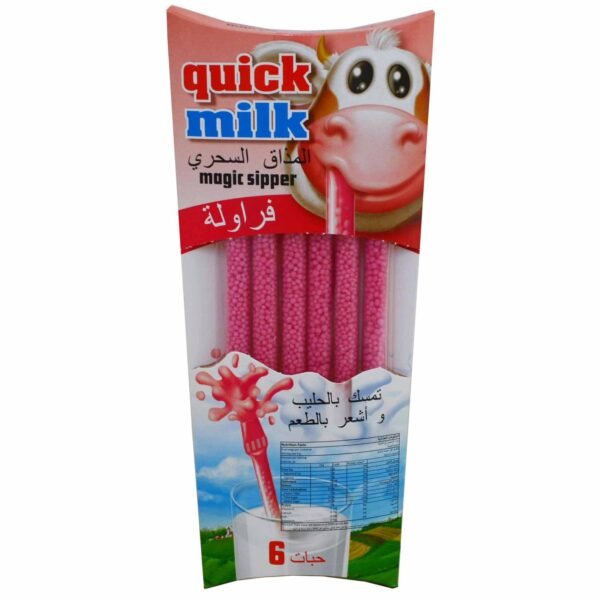 Felfoldi Quick Milk Strawberry Flavor Magic Sipper Straws, 36g – Wholesale & Export UAE