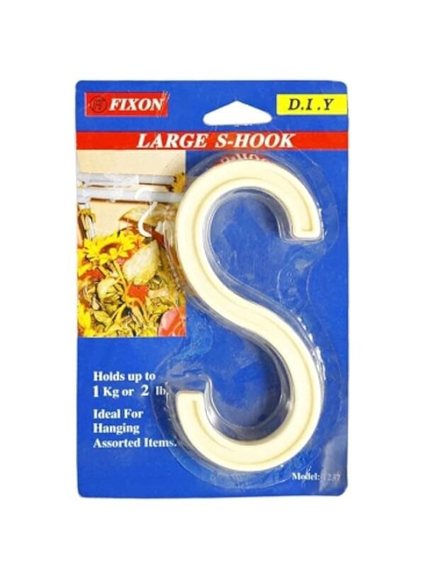 Fixon- Large Plastic S-Hook - 1237, Beige – Wholesale & Export UAE