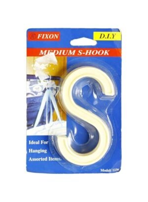 Fixon-Medium-Plastic-S-Hook-1236-Beige-1 Fixon- Medium Plastic S-Hook - 1236, Beige – Wholesale & Export UAE