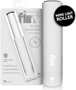 Flint Classic White Retractable Mini Lint Roller with 30 Extra Sticky Sheets, Small and Portable Lint Roller, Ideal Pet Hair Remover, Travel – Wholesale & Export UAE