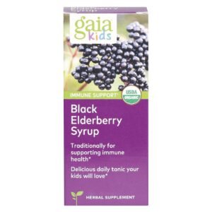 Gaia Herbs Kids Black Elderberry Immune Support Herbal Supplement Syrup 89ml – Wholesale & Export UAE