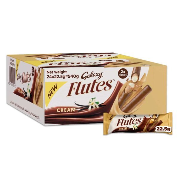 Galaxy Flutes Cream Chocolate, 2 Fingers, Pack of 24, 22.5g – Wholesale & Export UAE