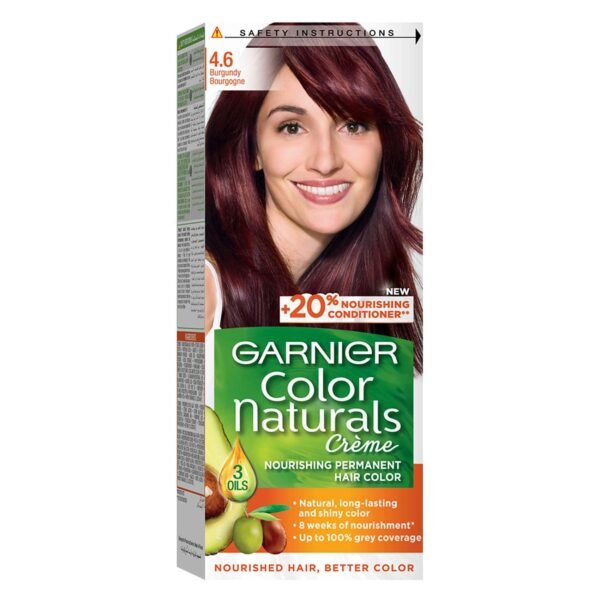 Garnier Color Naturals Crème Nourishing Permanent Hair Color, 4.6, Burgundy – Wholesale & Export UAE