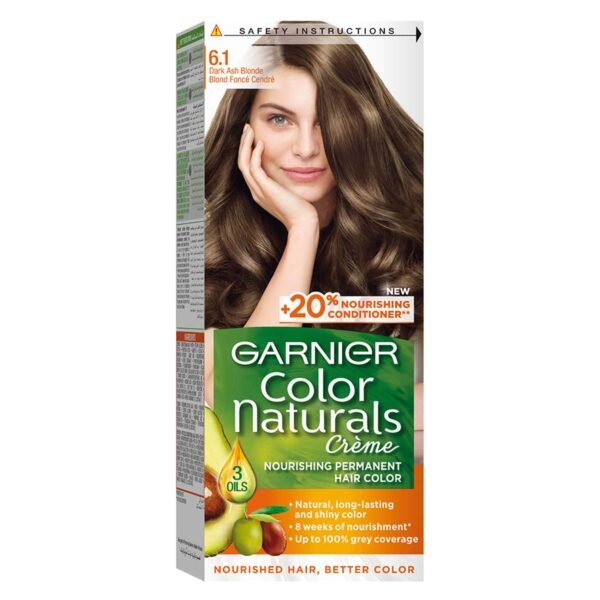 Garnier-Color-Naturals-Creme-Nourishing-Permanent-Hair-Color-6.1-Dark-Ash-Blonde Garnier Color Naturals Crème Nourishing Permanent Hair Color, 6.1, Dark Ash Blonde – Wholesale & Export UAE