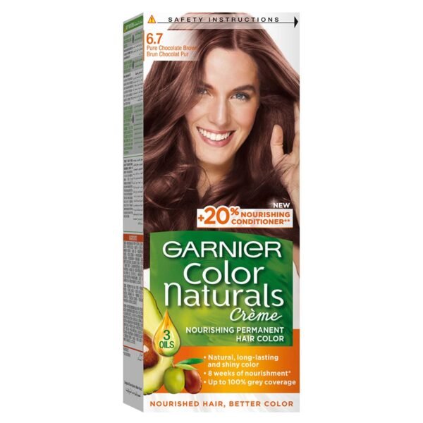Garnier-Color-Naturals-Creme-Nourishing-Permanent-Hair-Colour-6.7-Pure-Chocolate-Brown Garnier Color Naturals Creme Nourishing Permanent Hair Colour 6.7 Pure Chocolate Brown – Wholesale & Export UAE