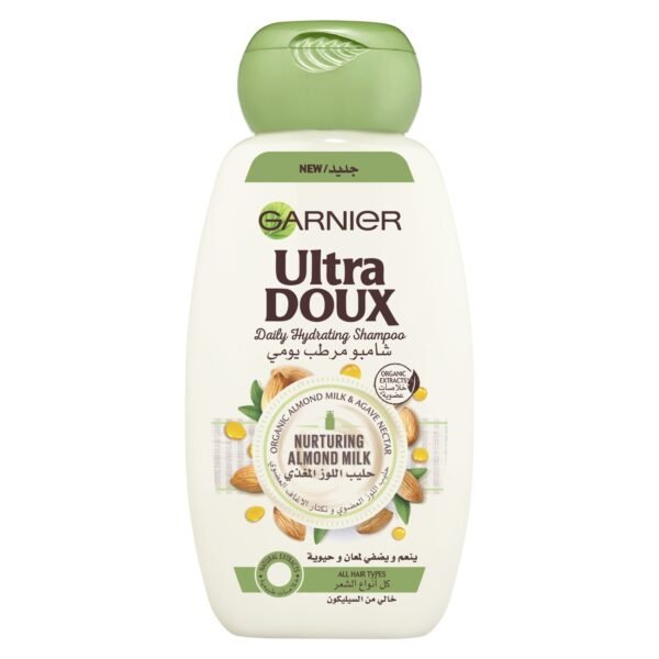 Garnier Ultra Doux Almond Milk Hydrating Shampoo, 600ml – Wholesale & Export UAE