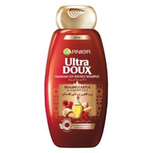 Garnier Ultra Doux Castor and Almond Oils Strengthening Shampoo, 600ml – Wholesale & Export UAE
