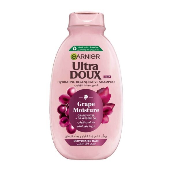 Garnier Ultra Doux Grape Moisture - Hydrating Regenerative Shampoo for Dehydrated Hair, 400ml – Wholesale & Export UAE