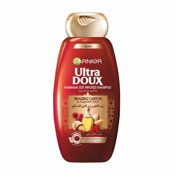Garnier Ultra Doux Healing Castor and Almond Oil Shampoo, 200ml – Wholesale & Export UAE