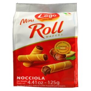 Gastone Lago Mini Roll Nocciola Wafers, 125g – Wholesale & Export UAE