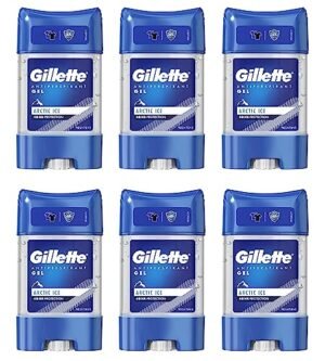 Gillette Antiperspirant Deodorant Gel For Men, 420ml (70ml X 6), 48-Hour Invisible Sweat And Odour Protection, Artic Ice – Wholesale & Export UAE