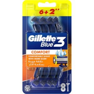 Gillette Blue 3 Comfort Disposable 8 Razors – Wholesale & Export UAE