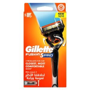 Gillette Fusion5 Pro Men's Refillable Razor: Handle + 2 Blade Refills – Wholesale & Export UAE