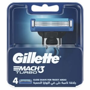 Gillette Mach 3 Turbo Razor Cartridges, 4 PCS – Wholesale & Export UAE