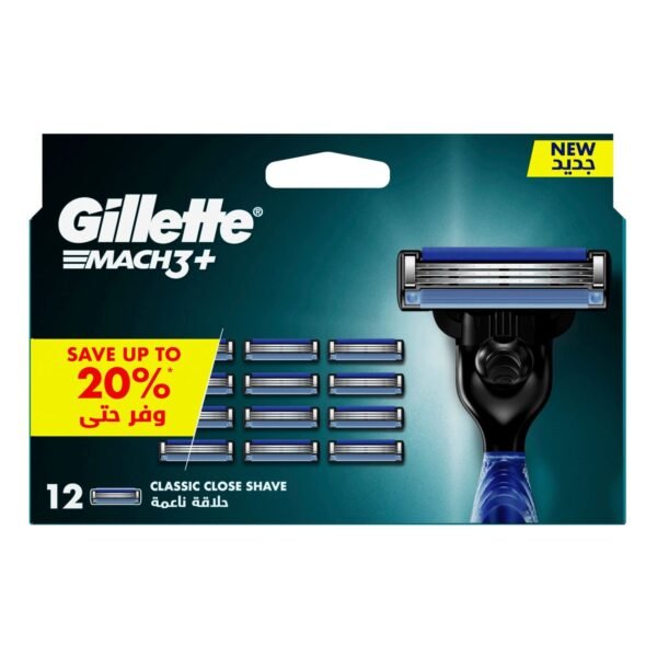 Gillette-Mach3-Classic-Close-Shave-Blade-Refills-Pack-of-12 Gillette Mach3+ Classic Close Shave Blade Refills, Pack of 12 – Wholesale & Export UAE