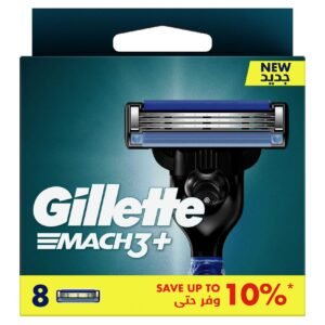 Gillette Mach3+ Men's Refillable Razor: 8 Blade Refills – Wholesale & Export UAE