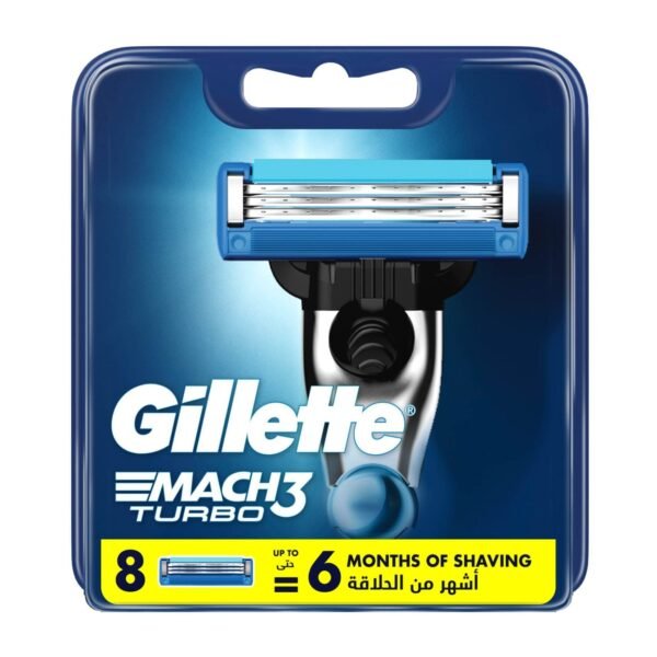Gillette Mach3 Turbo Men's Razor Blade Refills 8 PCS – Wholesale & Export UAE