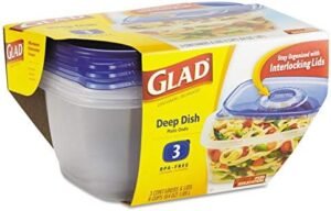 GladWare Deep Dish Containers with Lids, 8 Cups (64 oz) 3 co – Wholesale & Export UAE