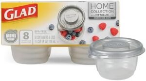 GladWare Home Mini Round Food Storage Containers, Small Food Containers Hold 4 Ounces of Food, 8 Count SetWith Glad Lock Tight Seal, BPA Fre – Wholesale & Export UAE