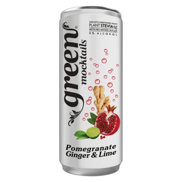 Green Pomegranate, Ginger and Lime Flavour Mocktails, 330ml – Wholesale & Export UAE