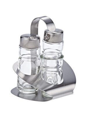 Harmony-83113-Salt-Pepper-And-Toothpick-Bottles-With-Metal-Stand-Set-2-PiecesClear-3 Harmony 83113 Salt, Pepper And Toothpick Bottles With Metal Stand Set - 2 Pieces,Clear – Wholesale & Export UAE