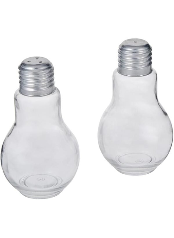 Harmony Bulb Shape Glass Salt & Pepper With Metal Lid Set - 2 Pieces – Wholesale & Export UAE
